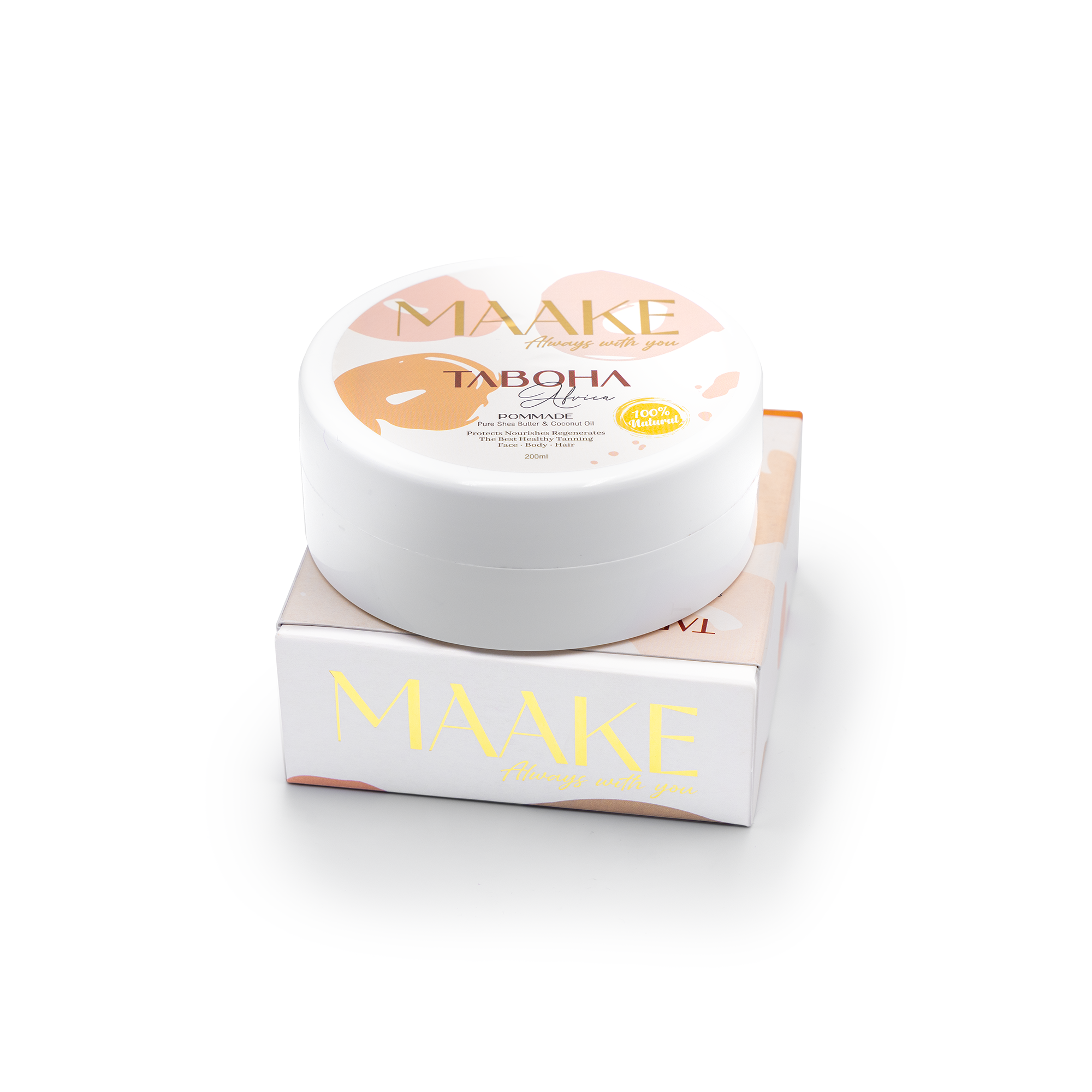 تابوها أفريقيا بوماد زبدة الشيا النقية مع زيت جوز الهند