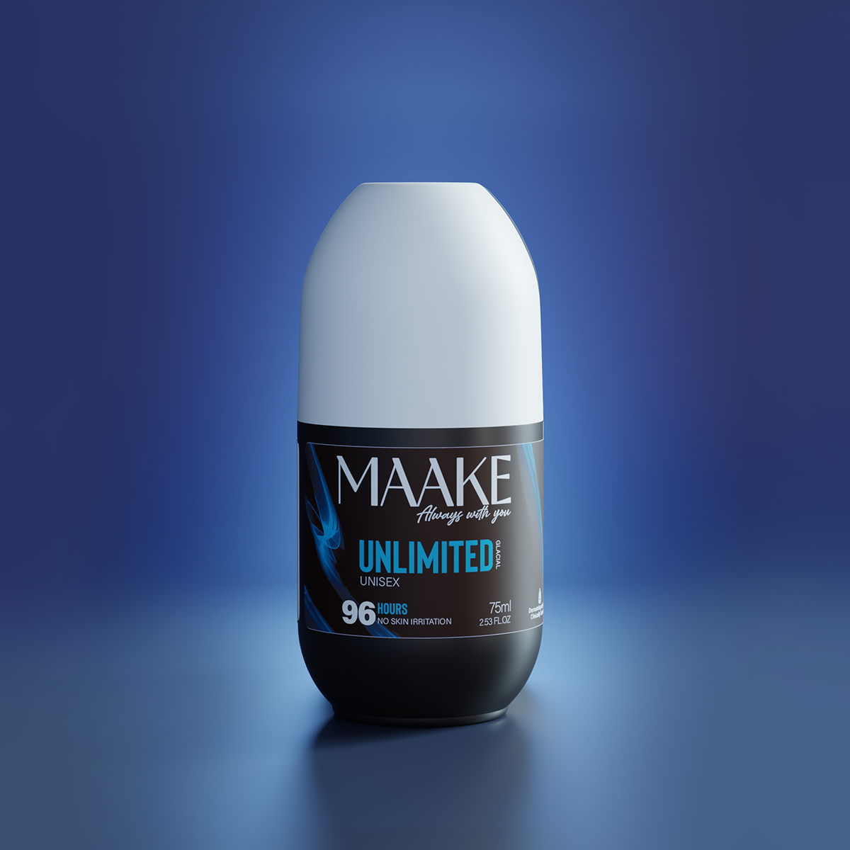 UNLIMITED Glacial رول أون مضاد للتعرق بدون كحول 96 ساعة للجنسين