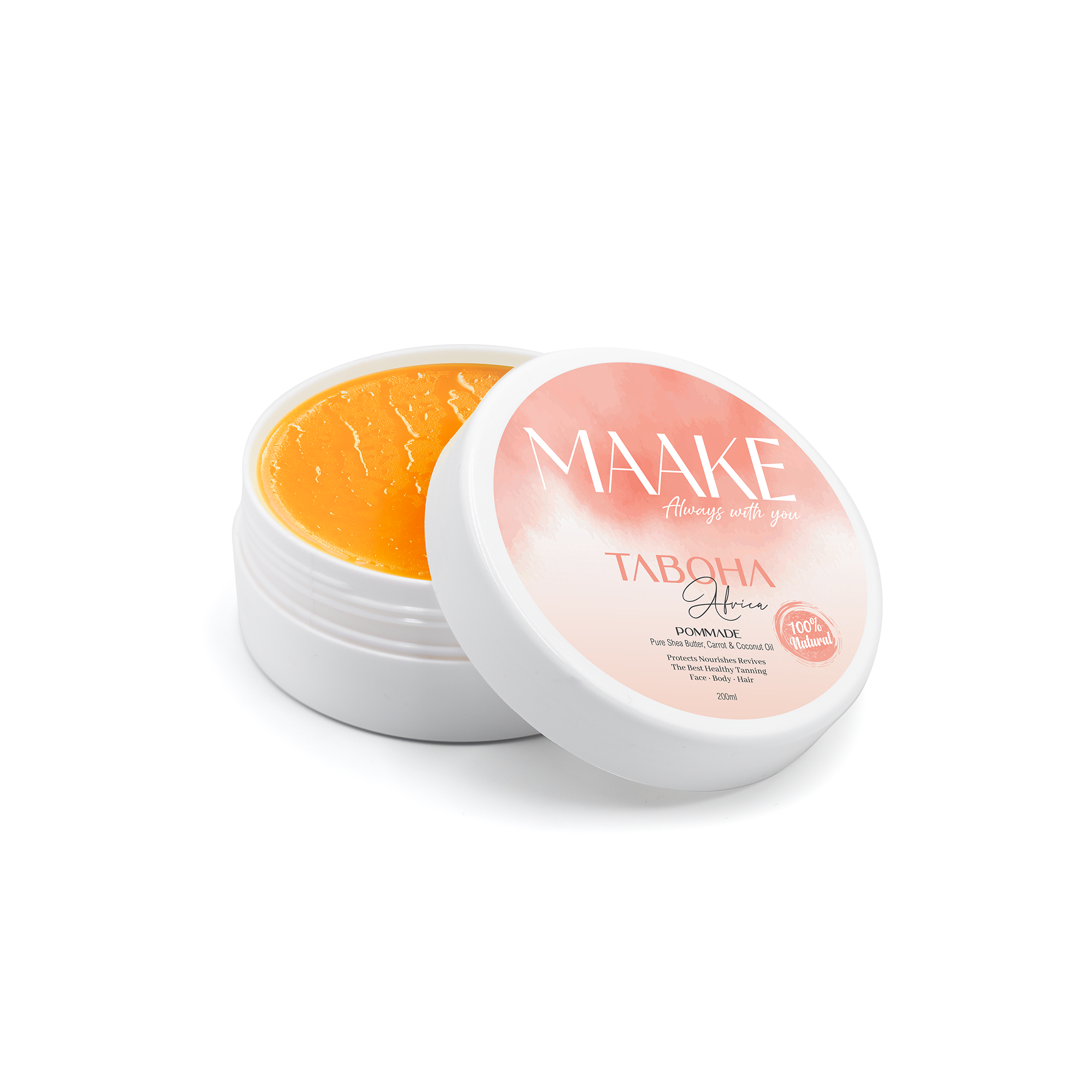 تابوها أفريقيا بوماد زبدة الشيا النقية مع زيت الجزر