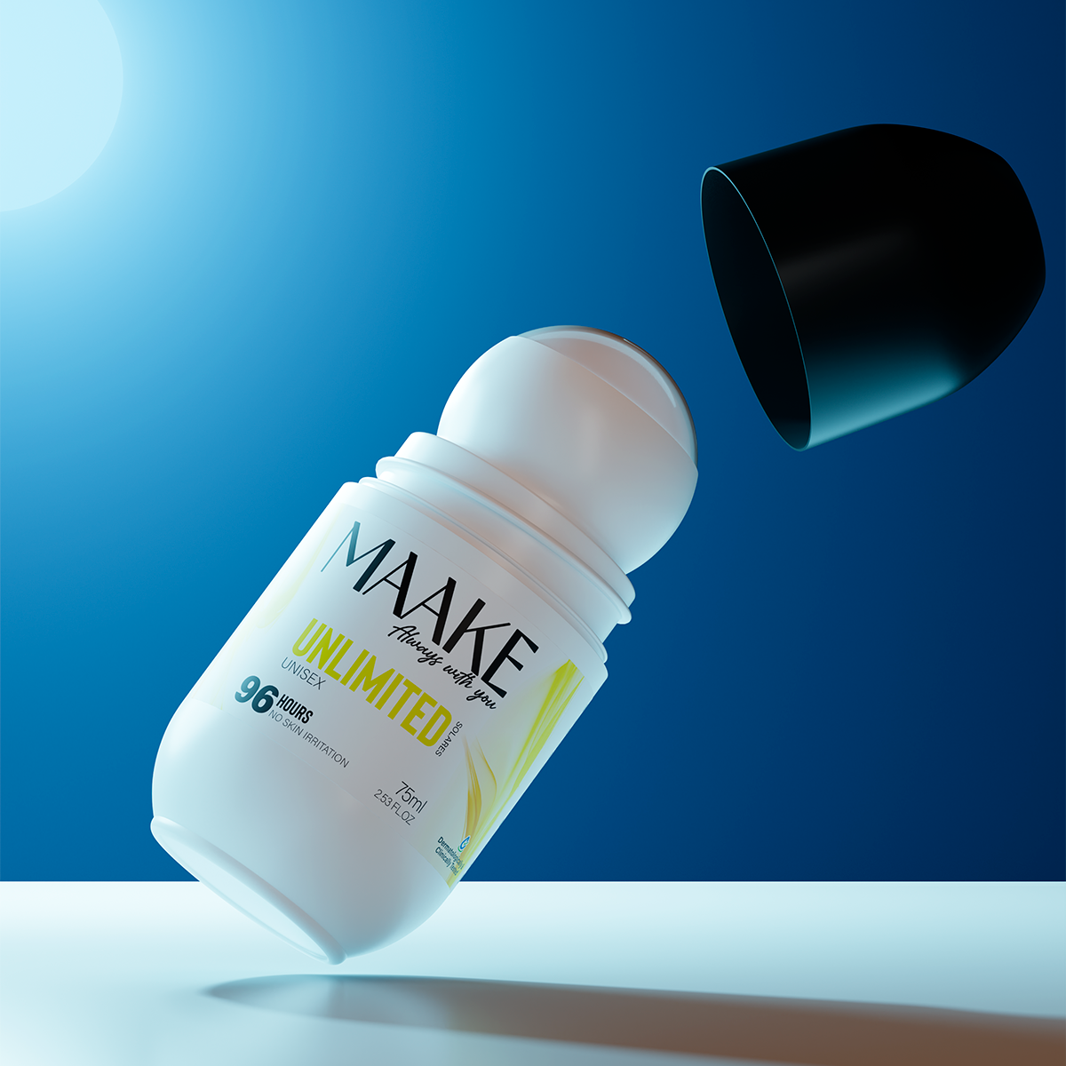 UNLIMITED Solares رول أون مضاد للتعرق بدون كحول 96 ساعة للجنسين